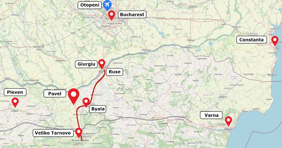 Map of the Area - Pavel Homes, Bulgaria, Veliko Tarnovo